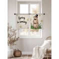 thumbnail image 3 of Groundhog Day Sheer Curtains 45 Inch Length 2 Panels Set, Rustic Spring Botanical Star Yellow Voile Window Treatment Rod Pocket Small Kitchen Curtains Drapes for Bedroom 52"x45"x2, 3 of 7