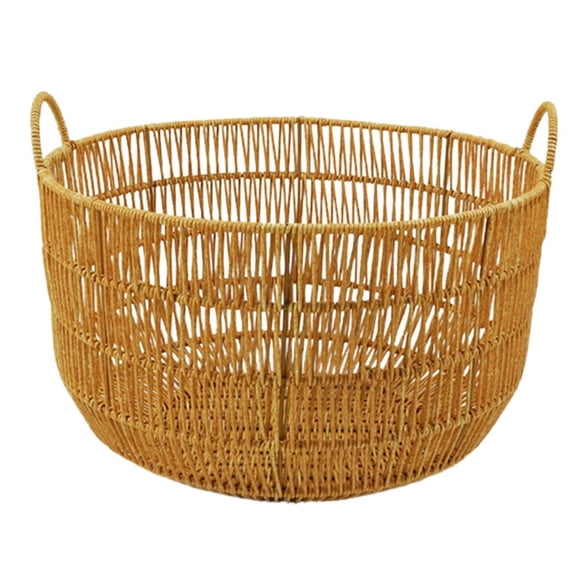 Cesto para la ropa sucia, cesto para juguetes con asa, cesto para ropa de imitación de ratán. 40x24cm