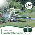 thumbnail image 2 of Outdoor Lounge Chair Cushion, 72×21 in Waterproof Patio Replacement Cushions with Headres, 3 in High-Density Sponge for Lawn Pool （2pc, Green white stripes）, 2 of 6