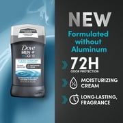 Dove Men+Care Deodorant Stick For Men Aluminum Free 72-Hour Odor Protection Clean Comfort Mens Deodorant With 1/4 Moisturizing Cream, 3 oz 2 Pack