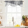 thumbnail image 3 of Winter Bike Snowfall Tie Up Valance Curtains for Windows, Kitchen Curtains Window Treatments, Christmas Nature Snowflakes Short Window Shades Valances for Bedroom Bathroom Cafe 42"x12", 3 of 8