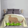 thumbnail image 3 of Cute Animal Prehistoric Dino Throw Blanket, Super Soft Anti-Pilling Flannel Bed Blankets, 50"x40", 3 of 8