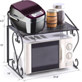 Kitchen Microwave Oven Rack Shelf Over the Countertop Metal Microwave