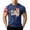 Blue, variant on Father's Day Gift Casual Dad Papa Print American Flag Tops Classic 4th Of July Patriotic Shirts Fashion Soft Round Neck Independence Day Tee Dark Gray M