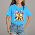 thumbnail image 2 of ZTKWD Girls Pleated T Shirts Kids Summer Short Sleeve Fashion Tops Tees 2-14 years Easter, 2 of 4