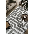 thumbnail image 2 of Luna Meara Gray and Ivory Recycled Polyester Area Rug, 2 of 8