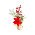 thumbnail image 3 of Yhmxh Décorations de Table Mini Sapin de Noël, Petits Arbres Artificiels de 11,8 Pouces avec Baies Rouges, Pomme de Pin, Centre de Table, Ornements de Table Sapin de Noël pour Maison, Bureau, Pièce, Décorations des Fêtes, 3 of 7