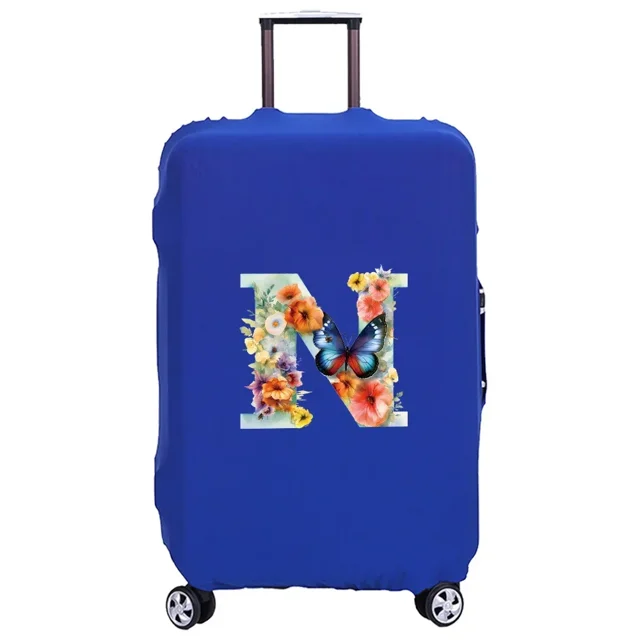 Housse de Valise Lavable Housse de Protection Anti-Rayures Adaptée pour Motif Papillon Convient 18-32 Pouces 8butterfly Lettre N m