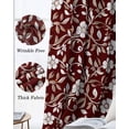 thumbnail image 3 of Red White Floral Blackout Curtains for Bedroom Living Room Darkening Curtains 90 Inch Farmhouse Retro Botanical Leaves Black Out Window Curtain Privacy Window Treatment Grommet Drapes 52"x90"x2, 3 of 9