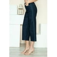 thumbnail image 5 of Women High Rise Cropped Wide Leg Jeans with Side Seam Braided Detail for a Modern Fashionable Look Soft Stretch Denim, 5 of 19