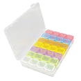 thumbnail image 1 of yuksok 28 Grid Storage Box Multipurpose Waterproof Clear Jewelry Organizer Box for Nail, 1 of 9