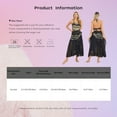 thumbnail image 7 of Zaldita Women's Belly Dance Dress Set Belly Crop Top and Dancing Skirt Hip Scarf 3-Piece Outfit Purple One Size, 7 of 7