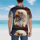 thumbnail image 4 of Fotbe Eagle With USA Flags Camisa Hawaiana para Hombre Unisex – Camisa Casual de Verano con Botones de Manga Corta de Algodón y Lino,3X-Large, 4 of 7