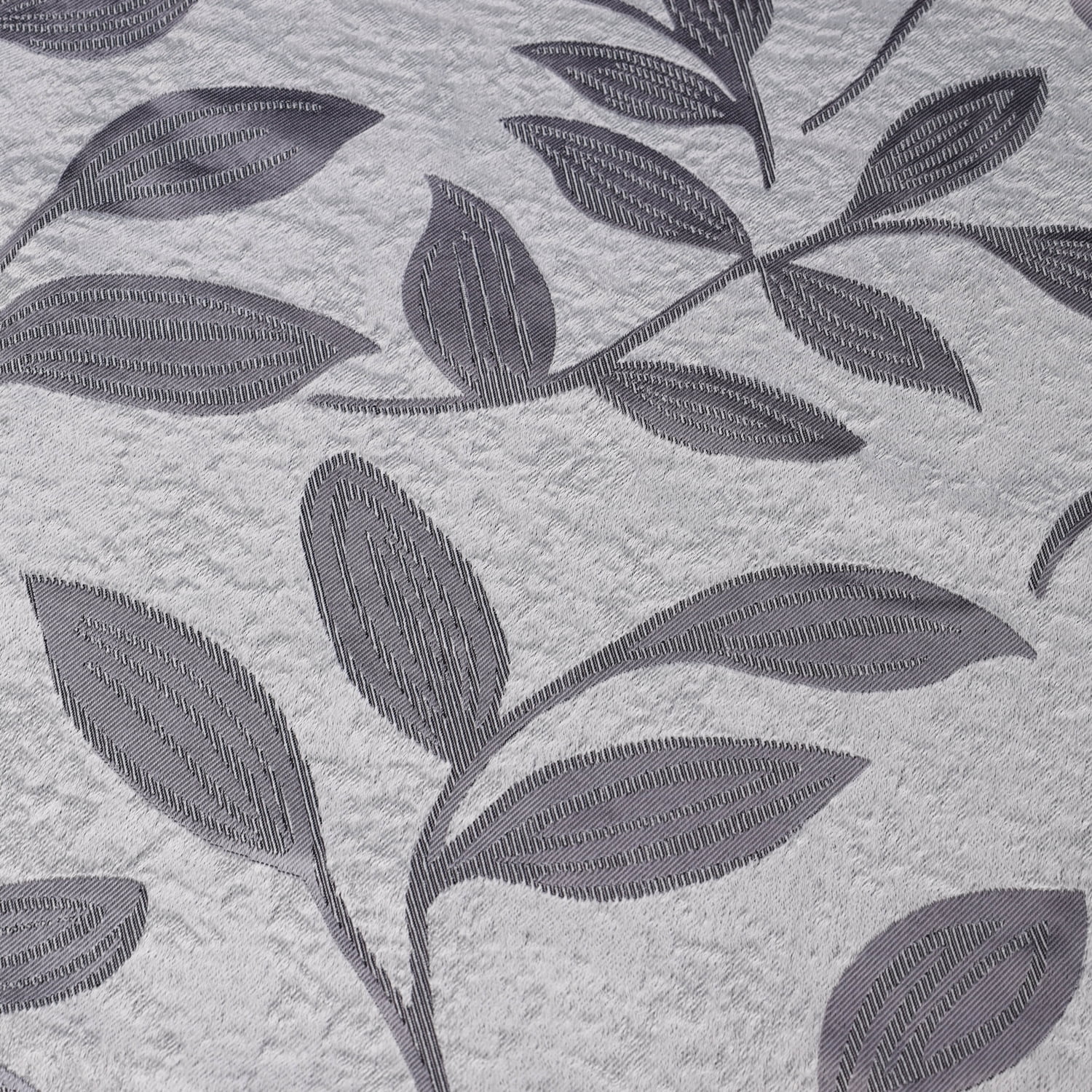 Leaves Patterned Blackout Curtain Panels, 26" x 84", Grey by Blue Nile Mills