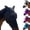 Black, variant on CSStudio Comfort Fit Horse Fly Mask with Ears, Purple, 1 Pack