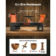 thumbnail image 3 of VEVOR Woodworking Lathe 1 HP 12 x 18 in Benchtop Wood Lathe Variable Speed 0-3800 RPM, 3 of 9