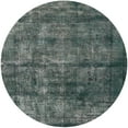 thumbnail image 1 of Ahgly Company Indoor Round Mid-Century Modern Charcoal Blue Oriental Area Rugs, 6' Round, 1 of 6