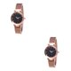 thumbnail image 3 of Reloj de pulsera Sidaley Star Sky para mujer correa de malla cuarzo analógico color oro rosa 2piezas, 3 of 5