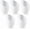 White, variant on NOGIS 5 Pack Plastic Lampshade,5.4 inch High,4.3 inch Diameter,1.65 inch Fitter,Replacement Plastic Lamp Shade for LED Floor Lamp - White