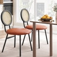 thumbnail image 2 of QinaQin Juego de 2 sillas para comedor con asiento acolchado grueso y patas metálicas, diseño moderno negro y compacto, ideal para cocina, sala o espacios pequeños, 2 of 9