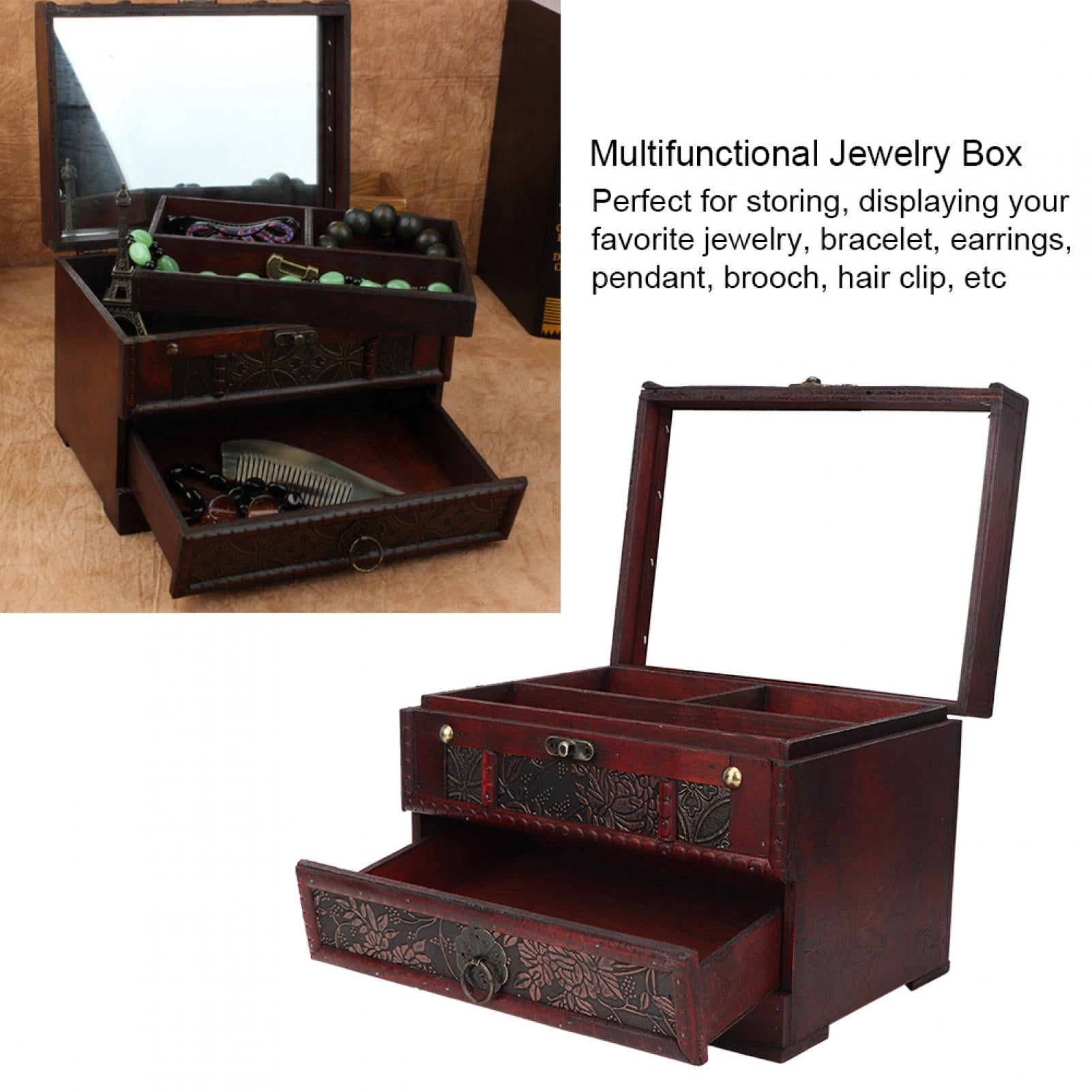 Necklace Storage Holder Jewelry Box, Earrings Organizer Hand-Made For Women Gift Craft Jewelry Girl Gift