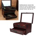 thumbnail image 1 of Wood Jewelry Case, Vintage Style Storage Box, With Mirror, for Wedding, Classical Appearance Design, Personalized Jewelry Box, 1 of 7