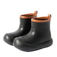 thumbnail image 3 of Rain Boots for Women Fashion Waterproof Round Toe Slip-on Ankle Rain Shoes All Seasons Solid Color Cute Outdoor Short Water Shoes, 3 of 4