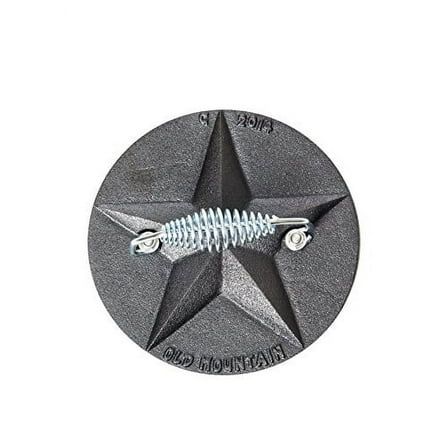 Old Mountain 10197 Cast Iron Star Grill Press Cool Handle Western Kitchen Decor