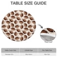 thumbnail image 6 of Brown Footballs on Beige Pattern Round Fitted Tablecloth with Elastic Edge,Dining Table Cover Waterproof,Outdoor Round Tablecloth for Camping,Dining,Indoor and Outdoor, 6 of 7