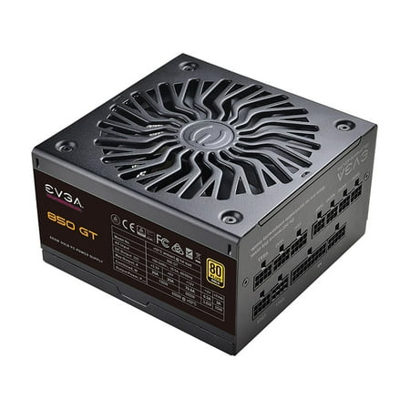 EVGA SuperNOVA 850 GT, 80 Plus Gold 850W, Fully Modular, Auto Eco Mode with FDB Fan, 7 Year Warranty, Includes Power ON Self Tester, Compact 150mm Size, Power Supply 220-GT-0850-Y1