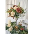 thumbnail image 5 of TETOU Artificial Flowers 50pcs Real Looking Burnt Orange Ombre Colors Foam Fake Roses with Stems for DIY Wedding Bouquets Bridal Shower Centerpieces Floral Arrangements Party Tables Home Decorations, 5 of 6