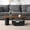 Black Brown, variant on 47" Oval Coffee Table with Storage Drawer, Modern Luxury Center Table with Curved Profile Design and Storage Shelf for Living Room, Black White