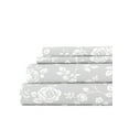 thumbnail image 1 of Juego de Sábanas Antiarrugas Ultrasuaves y Transpirables: Rosa de Granja Gris Claro para Ropa de Cama Tamaño Queen de Comfort Canopy, 1 of 10