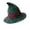 Green, variant on Ticikt Women Pointed Fold‑Wide Brim Knit Hat, Halloween Cosplay Costume Accessory Party Role‑Play Knitted Hat,Green