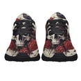 thumbnail image 5 of Raven Skull Roses Spooky Vibes Halloween Shoes Sneakers Black Size 9, 5 of 7