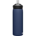 thumbnail image 4 of CamelBak eddy+ Botella de agua con pajita de 20 oz - Acero inoxidable aislado, azul marino, 4 of 5