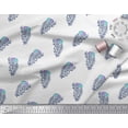 thumbnail image 2 of Soimoi Poly Georgette Fabric Leaves & Floral Block Printed Fabric 1 Yard 52 Inch Wide, 2 of 3
