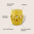 thumbnail image 4 of JONATHAN Y Lucky Coins 16" Chinese Ceramic Drum Garden Stool, Matte Yellow, 4 of 10