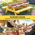 thumbnail image 6 of Christmas Table Cloths for 8 Foot Rectangle Tables, Red Truck Xmas Tree Branch Red Balls Snowflakes Patio Waterproof Elastic Fitted Tablecloths, Washable Rectangular Table Cover for Camping, 6 of 8