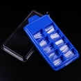 thumbnail image 1 of 100Pcs/Box False Nails Cowboy Style Flat Tip Ballerina Manicure DIY Salon Artificial Nails (Transparent), 1 of 8