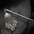 thumbnail image 4 of EOEMY Vintage Silver Bells Hairpin For Women Pearl Tassel Pendant Hair Sticks Jewelry-Style 2, 4 of 6