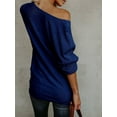 thumbnail image 4 of Sherrylily Women's Off The Shoulder Sweater Long Sleeve Oversized Knit Tops, 4 of 4