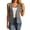 Gray, variant on Women's Sleeveless Vest Tops Button Front Tailored Blazer Waistcoat Casual Work Office Business Suit Vest with Pockets