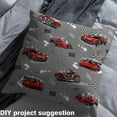 thumbnail image 2 of jejeloiu Sports Car Fabric by the Yard 1 Yard,Extreme Sport Theme Home Decor Fabric by the Yard,Red Gray Black Sewing Fabric For Teens,Super Cozy Room Decor, 2 of 6