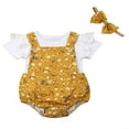 thumbnail image 1 of Newborn Baby Girls Flower Ruffles Romper Bodysuit Outfit Clothes Summer Baby Clothing, 1 of 6