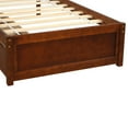 thumbnail image 2 of Anysun Twin Platform Bed with Drawers - Wood Bed Frame, Walnut, 2 of 8