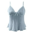 thumbnail image 4 of Top con tirantes finos y peplum para mujer - Camisola sin mangas, fluida y con espalda descubierta, 4 of 4