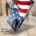 thumbnail image 2 of DALUX Hybrid Slim Phone Case Compatible with Samsung Galaxy A72 5G (2021) 6.7 inch - New Waving Half US Flag, 2 of 2