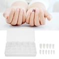 thumbnail image 2 of M Buder 550 Piezas Puntas de Uñas Falsas Cortas Ultra Delgadas y Sin Costuras, Puntas de Uñas Semiesmeriladas a Presión para Salón de Belleza y Arte de Uñas DIY (21 cm / 8.26 in), 2 of 9