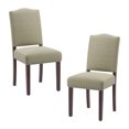 thumbnail image 4 of EOP Upholstered Dining Chair Set of 2, Wood Legs Parsons Chairs with Nailhead Trim Vintage Design for Kitchen Dining Room, Camel, 4 of 9